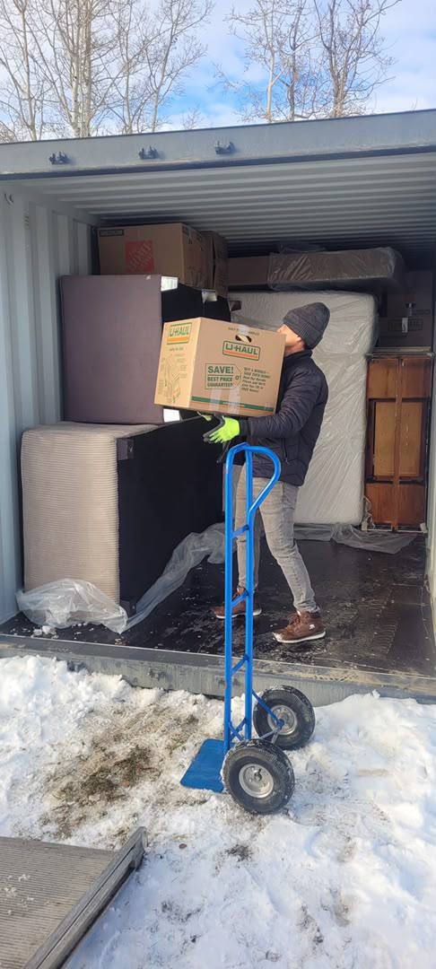 Interior of a move in progress